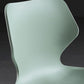 Modern Wing Back Side Chair Plastic Armless Dining Chair with Metal Base