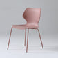 Modern Wing Back Side Chair Plastic Armless Dining Chair with Metal Base