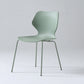 Modern Wing Back Side Chair Plastic Armless Dining Chair with Metal Base