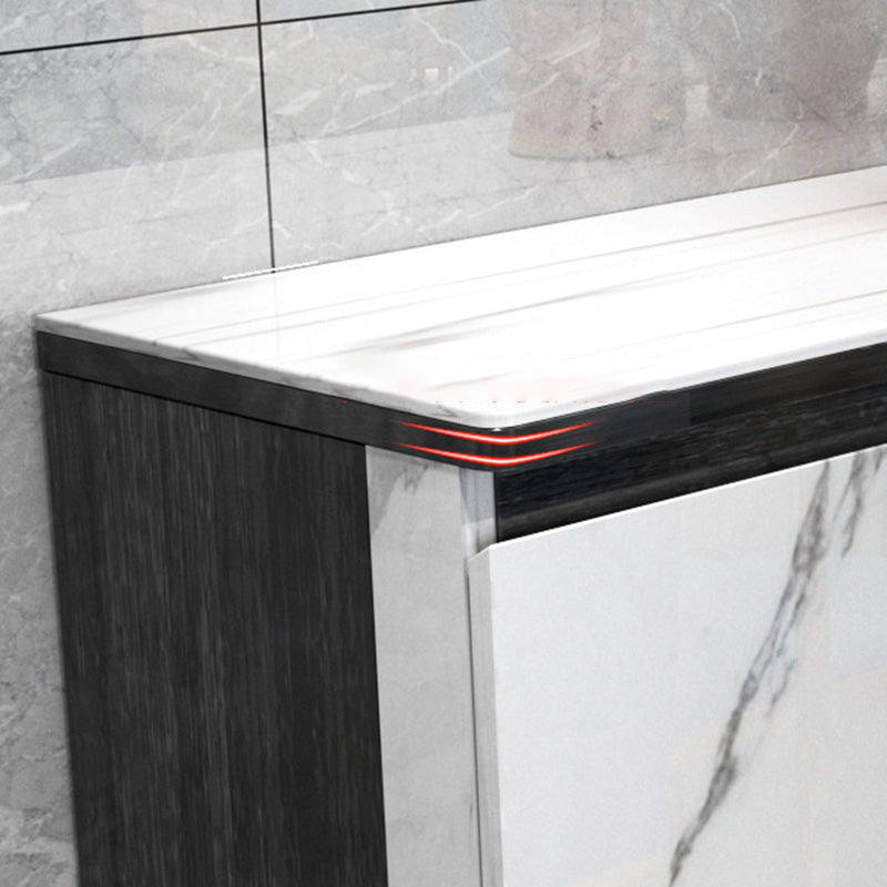 Glam Cabinets Dining Buffet 2-Drawer Glass Doors Buffet Sideboard Clearhalo 'buffet_sideboard' 'Buffets & Sideboards' 'furn' 'furn_buffet_sideboard' 'Furniture' 'Kitchen & Dining Furniture' 6130240