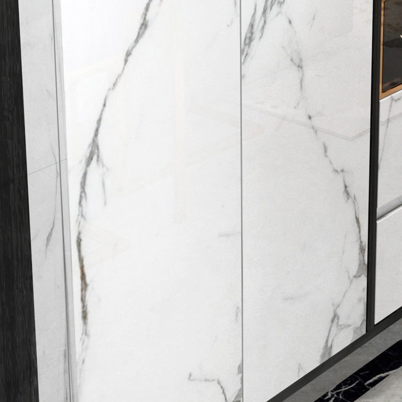 Glam Cabinets Dining Buffet 2-Drawer Glass Doors Buffet Sideboard Clearhalo 'buffet_sideboard' 'Buffets & Sideboards' 'furn' 'furn_buffet_sideboard' 'Furniture' 'Kitchen & Dining Furniture' 6130242