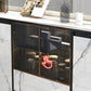 Glam Cabinets Dining Buffet 2-Drawer Glass Doors Buffet Sideboard Clearhalo 'buffet_sideboard' 'Buffets & Sideboards' 'furn' 'furn_buffet_sideboard' 'Furniture' 'Kitchen & Dining Furniture' 6130244