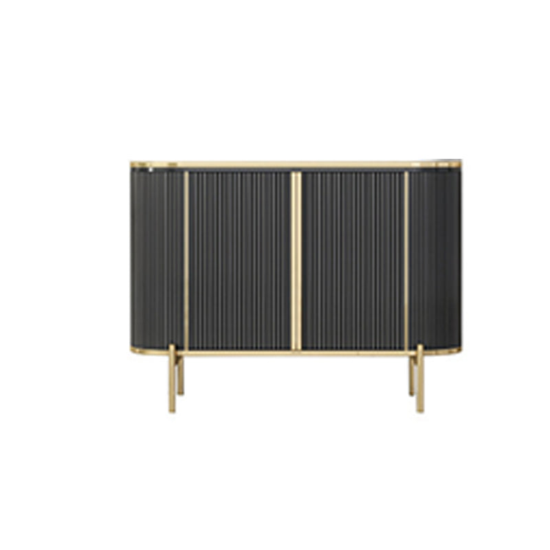 Glam Buffet Sideboard Stone Cabinets Dining Buffet for Living Room 47"L x 16"W x 33"H Dark Gray Clearhalo 'buffet_sideboard' 'Buffets & Sideboards' 'furn' 'furn_buffet_sideboard' 'Furniture' 'Kitchen & Dining Furniture' 6130264