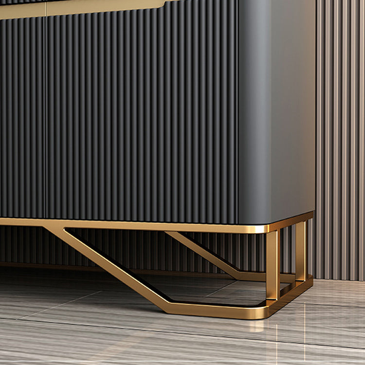 Glam Cabinets Dining Buffet 4-Door Buffet Sideboard for Living Room Clearhalo 'buffet_sideboard' 'Buffets & Sideboards' 'furn' 'furn_buffet_sideboard' 'Furniture' 'Kitchen & Dining Furniture' 6130273