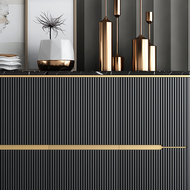 Glam Cabinets Dining Buffet 4-Door Buffet Sideboard for Living Room Clearhalo 'buffet_sideboard' 'Buffets & Sideboards' 'furn' 'furn_buffet_sideboard' 'Furniture' 'Kitchen & Dining Furniture' 6130275