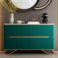 Glam Cabinets Dining Buffet 4-Door Buffet Sideboard for Living Room 47"L x 16"W x 35"H Blackish Green Clearhalo 'buffet_sideboard' 'Buffets & Sideboards' 'furn' 'furn_buffet_sideboard' 'Furniture' 'Kitchen & Dining Furniture' 6130277