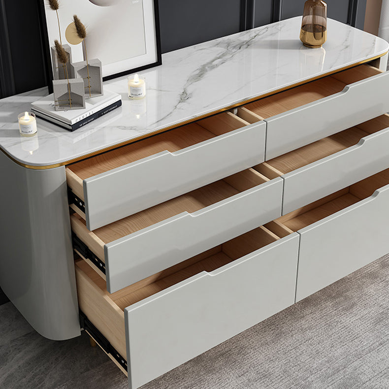 Modern sideboard a buffet a 6 cassetto tavolo da sella per uso soggiorno