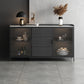 Modern Sideboard Buffet Cabinets Buffet Table with 3-Drawer and 2-Door Clearhalo 'buffet_sideboard' 'Buffets & Sideboards' 'furn' 'furn_buffet_sideboard' 'Furniture' 'Kitchen & Dining Furniture' 6130337