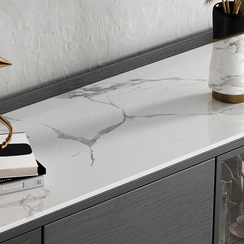 Modern Sideboard Buffet Cabinets Buffet Table with 3-Drawer and 2-Door Clearhalo 'buffet_sideboard' 'Buffets & Sideboards' 'furn' 'furn_buffet_sideboard' 'Furniture' 'Kitchen & Dining Furniture' 6130342