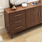Moderne Schränke Sideboard-Buffet Dark Walnut Buffet Tisch mit 6-Dreher und 2-Türen