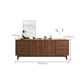 Moderne Schränke Sideboard-Buffet Dark Walnut Buffet Tisch mit 6-Dreher und 2-Türen