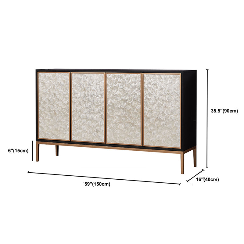 Contemporary Style Sideboard Wood Sideboard Buffet for Kitchen Clearhalo 'buffet_sideboard' 'Buffets & Sideboards' 'furn' 'furn_buffet_sideboard' 'Furniture' 'Kitchen & Dining Furniture' 6130479
