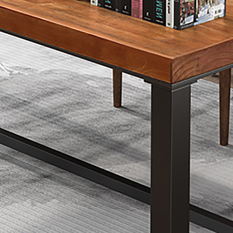 Industrial Rectangular Office Desk Brown Solid Wood Writing Desk Clearhalo 'furn' 'furn_office_desk' 'Furniture' 'Office Desks' 'Office Furniture' 'office_desk' 6130513