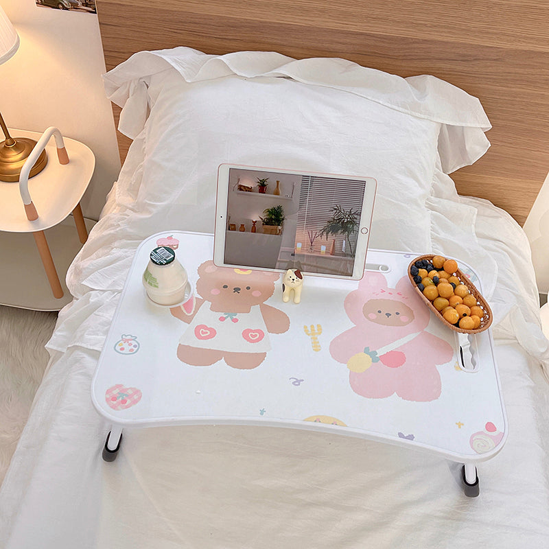 Contemporary Dormitory Writing Desk Free Form Folding Desk with Sled Base Clearhalo 'furn' 'furn_office_desk' 'Furniture' 'Office Desks' 'Office Furniture' 'office_desk' 6130577