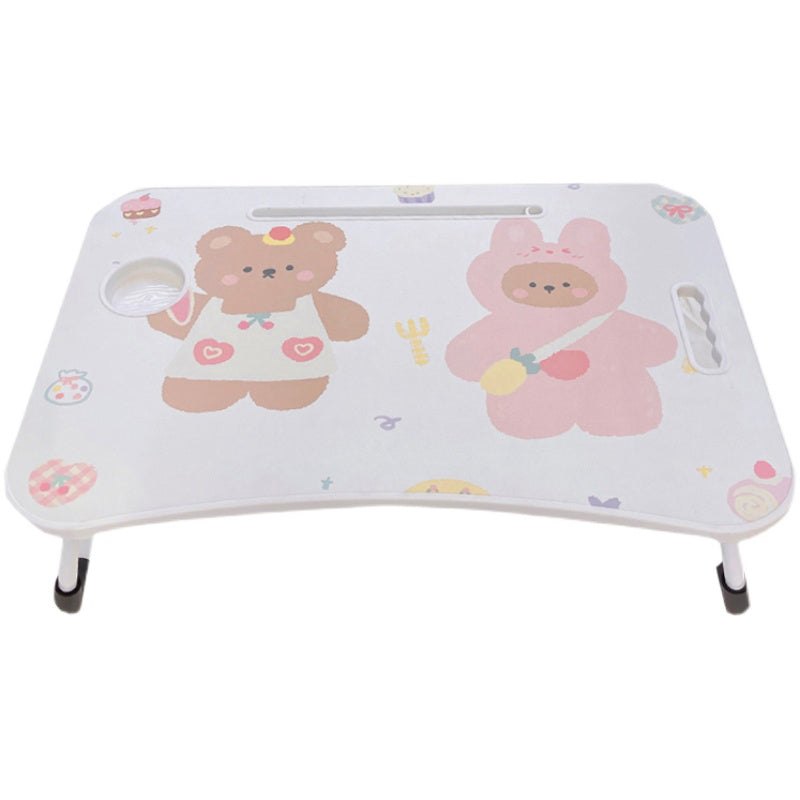 Contemporary Dormitory Writing Desk Free Form Folding Desk with Sled Base Pink Black Clearhalo 'furn' 'furn_office_desk' 'Furniture' 'Office Desks' 'Office Furniture' 'office_desk' 6130581