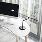 Glam White Curbe Writing Desk Home bureau avec des jambes en métal