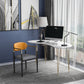 Glam White Curbe Writing Desk Home bureau avec des jambes en métal