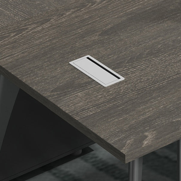 Contemporary Office Desk Black Cable Management Writing Desk Clearhalo 'furn' 'furn_office_desk' 'Furniture' 'Office Desks' 'Office Furniture' 'office_desk' 6130639