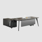 Contemporary Office Desk Black Cable Management Writing Desk Clearhalo 'furn' 'furn_office_desk' 'Furniture' 'Office Desks' 'Office Furniture' 'office_desk' 6130643