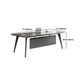 Contemporary Office Desk Black Cable Management Writing Desk Clearhalo 'furn' 'furn_office_desk' 'Furniture' 'Office Desks' 'Office Furniture' 'office_desk' 6130648