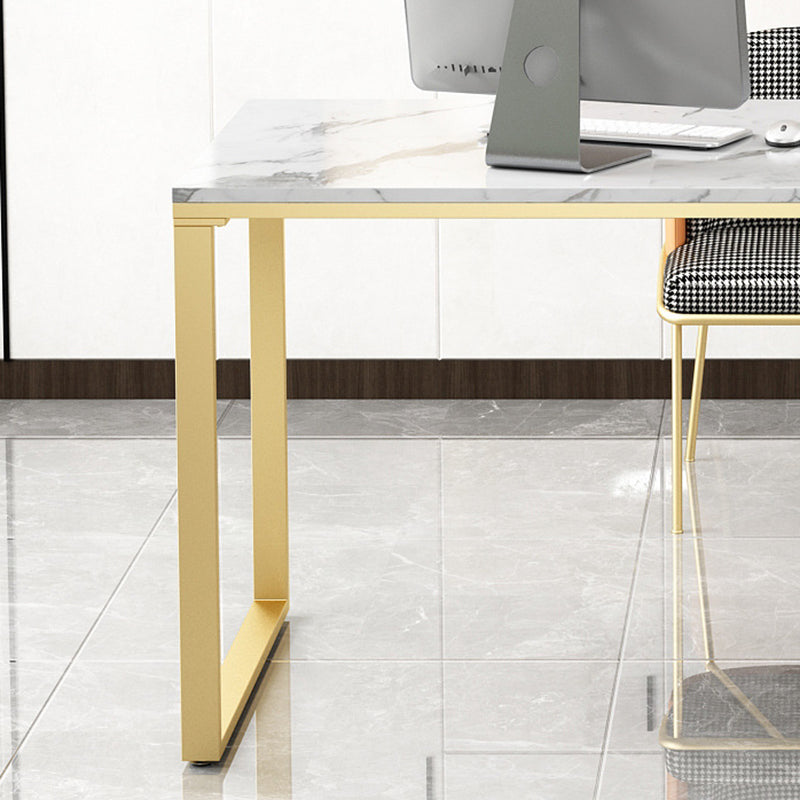 Rechthoekig schrijfbureau witte kantoor bureau glamour met opslagplanken