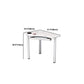 Modern Parsons Wooden Writing Desk Keyboard Tray White Corner Office Desk for Home