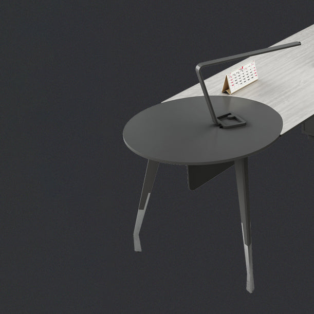 Zeitgenössischer Sockel Executive Desk Holz Office Desk mit Dateischrank