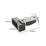 Zeitgenössischer Sockel Executive Desk Holz Office Desk mit Dateischrank