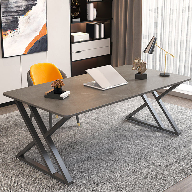 Bureau d'écriture contemporain Bureau de bureau en étain en marbre pour la maison