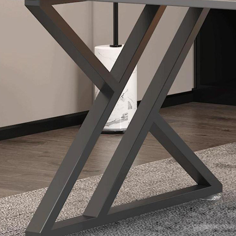 Bureau d'écriture contemporain Bureau de bureau en étain en marbre pour la maison