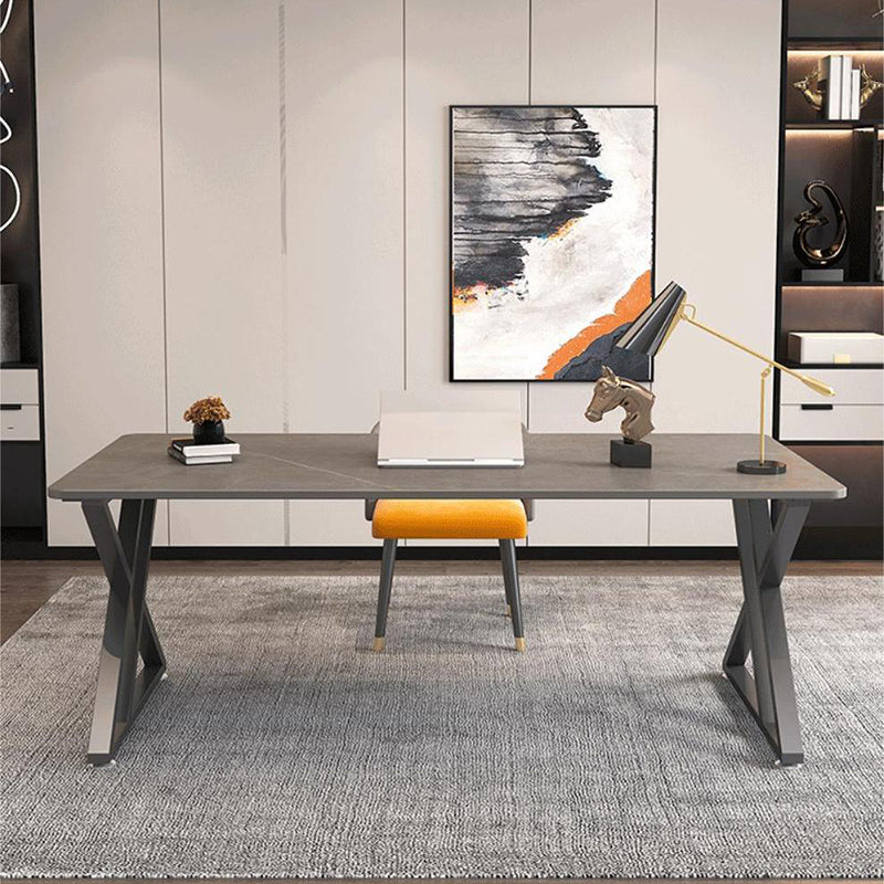 Bureau d'écriture contemporain Bureau de bureau en étain en marbre pour la maison