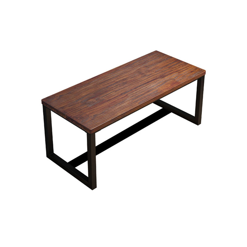 Industrial Rectangular Home Office Desk Solid Wood Writing Desk with Metal Legs Clearhalo 'furn' 'furn_office_desk' 'Furniture' 'Office Desks' 'Office Furniture' 'office_desk' 6130741