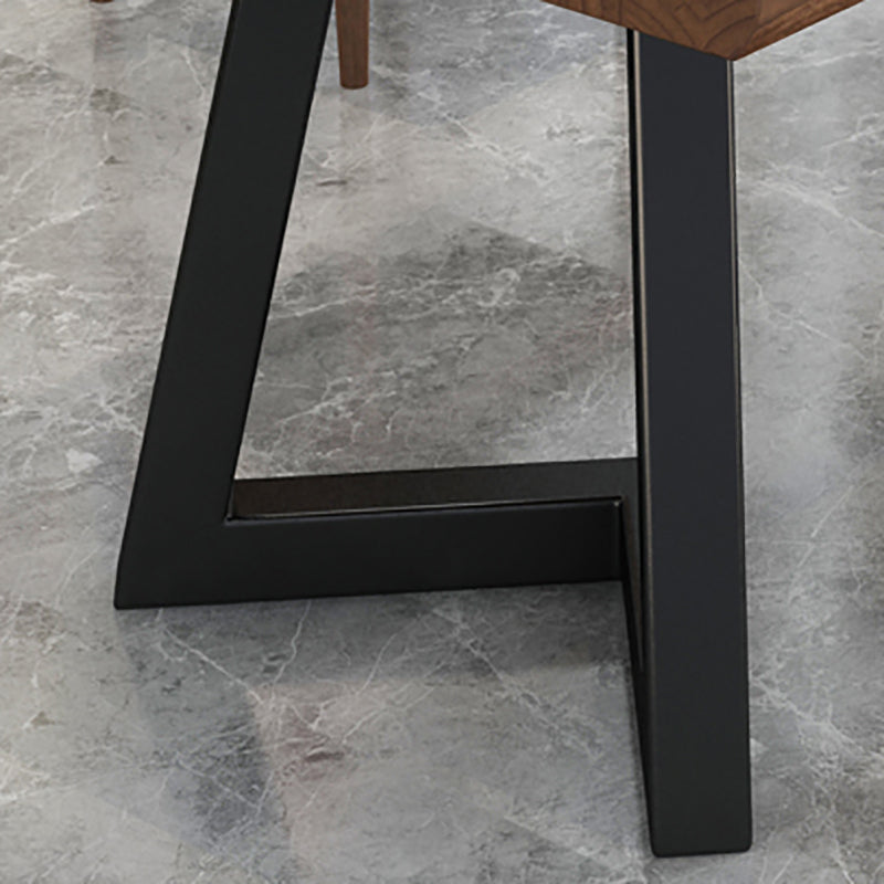 Home Industrial Rectangular Office Desk Solid Wood Writing Desk with Metal Legs Clearhalo 'furn' 'furn_office_desk' 'Furniture' 'Office Desks' 'Office Furniture' 'office_desk' 6130762