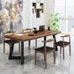 Home Industrial Rectangular Office Desk Solid Wood Writing Desk with Metal Legs Clearhalo 'furn' 'furn_office_desk' 'Furniture' 'Office Desks' 'Office Furniture' 'office_desk' 6130768