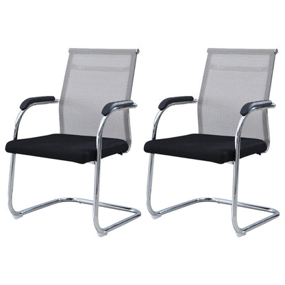 Chaise de bureau à cadre argenté sans fauteuil AirGrid pénible avec respirabilité