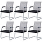 Chaise de bureau à cadre argenté sans fauteuil AirGrid pénible avec respirabilité