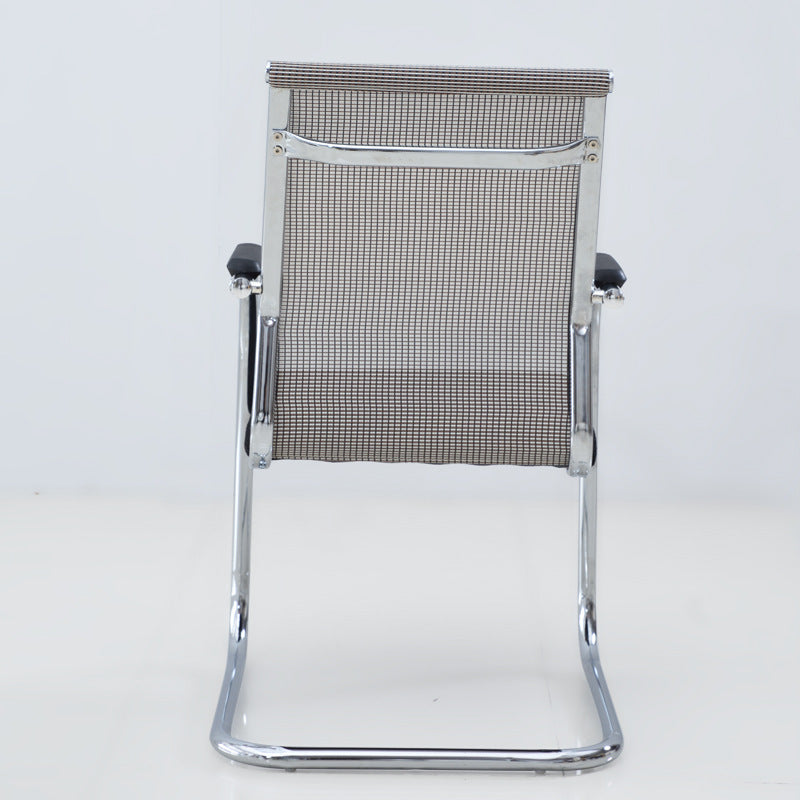 Chaise de bureau à cadre argenté sans fauteuil AirGrid pénible avec respirabilité