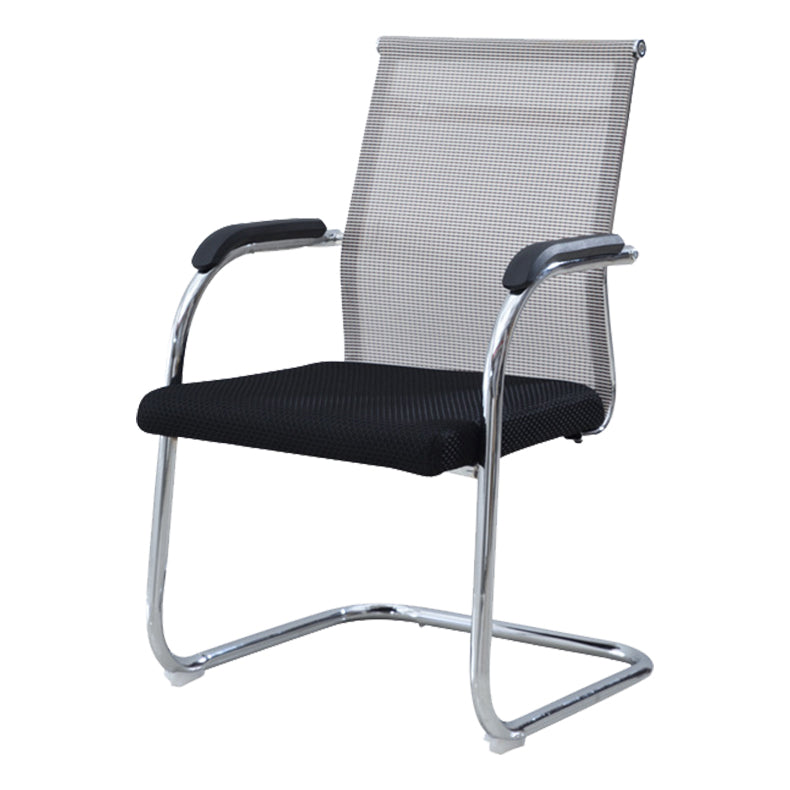 Chaise de bureau à cadre argenté sans fauteuil AirGrid pénible avec respirabilité