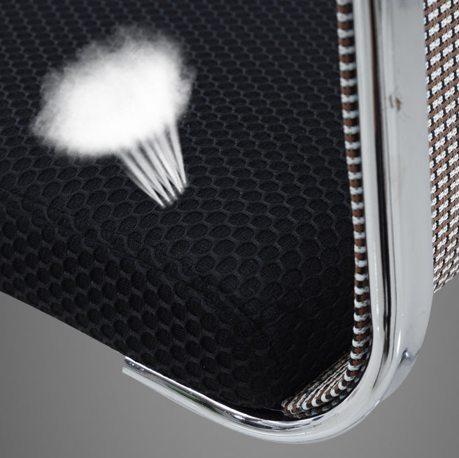 Chaise de bureau à cadre argenté sans fauteuil AirGrid pénible avec respirabilité