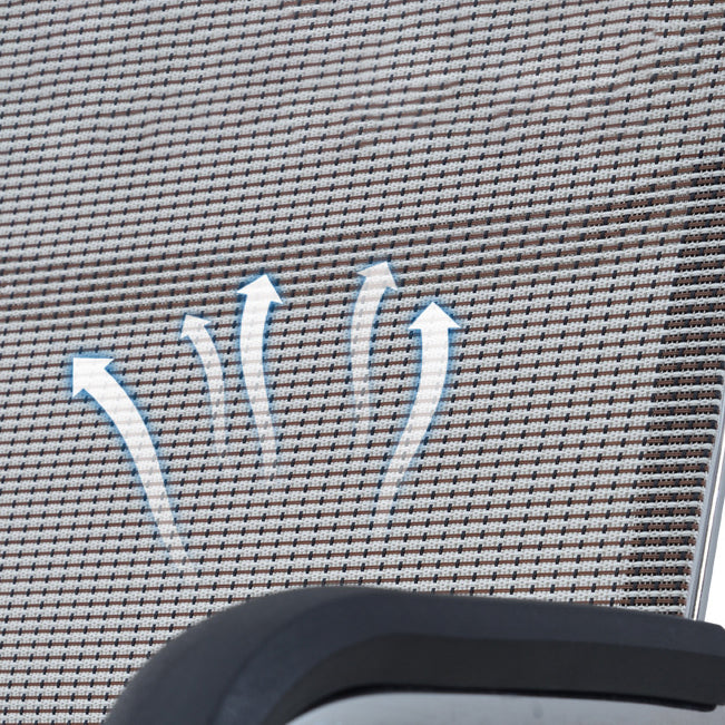 Chaise de bureau à cadre argenté sans fauteuil AirGrid pénible avec respirabilité