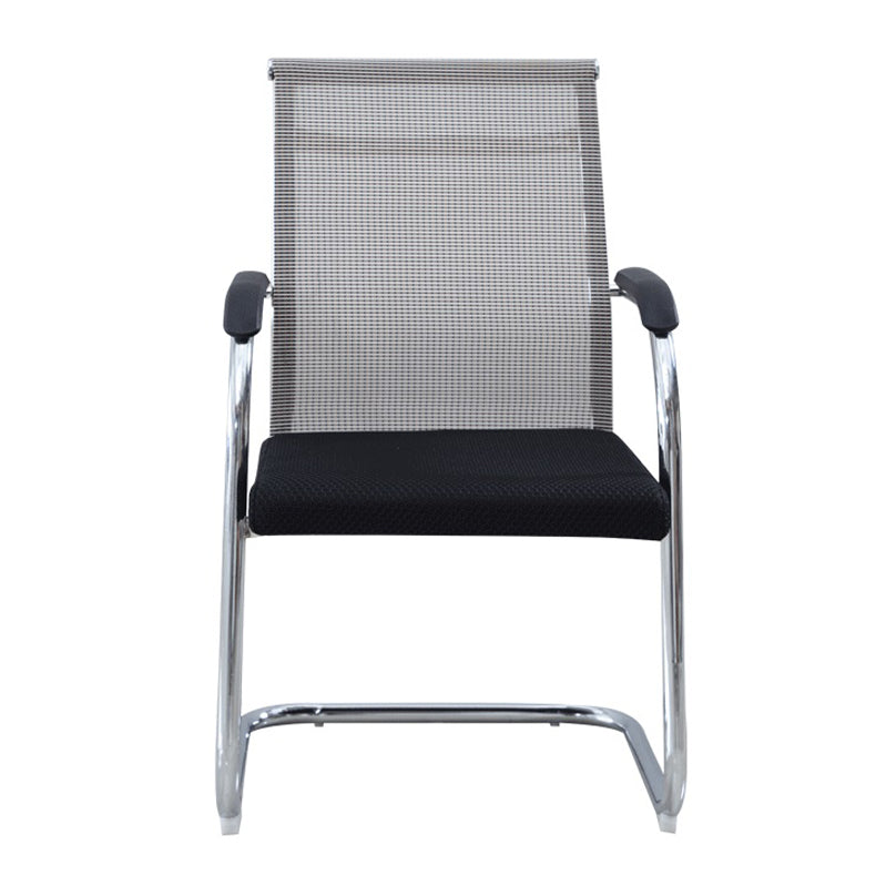 Chaise de bureau à cadre argenté sans fauteuil AirGrid pénible avec respirabilité