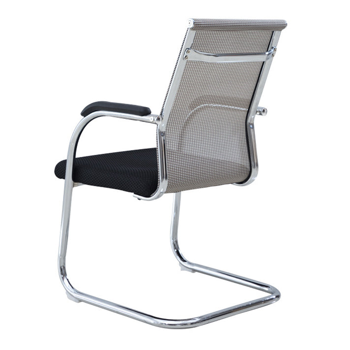 Chaise de bureau à cadre argenté sans fauteuil AirGrid pénible avec respirabilité