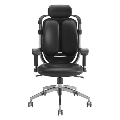 Contemporary Office Chair Leather Computer Chair Ergonomic Task Chair 1 Piece Clearhalo 'furn' 'furn_office_chair' 'Furniture' 'Office Chairs' 'Office Furniture' 'office_chair' 6130846