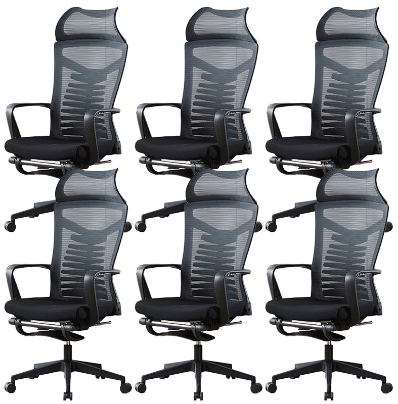 Contemporary Arm Chair Tilt Mechanism Ergonomic Swivel Office Chair 6 Piece Set Clearhalo 'furn' 'furn_office_chair' 'Furniture' 'Office Chairs' 'Office Furniture' 'office_chair' 6130858
