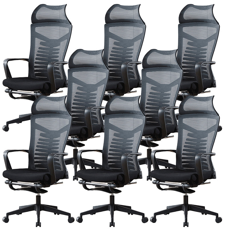 Contemporary Arm Chair Tilt Mechanism Ergonomic Swivel Office Chair 8 Piece Set Clearhalo 'furn' 'furn_office_chair' 'Furniture' 'Office Chairs' 'Office Furniture' 'office_chair' 6130860