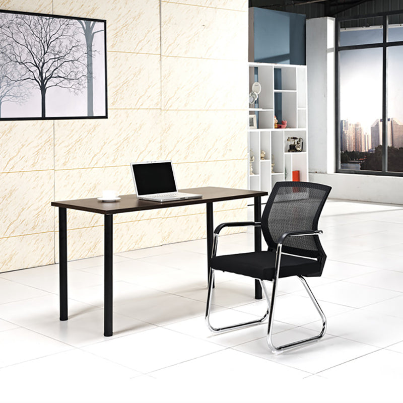 Mid-Back Ergonomic Office Chair Contemporary No Wheels Desk Chair Clearhalo 'furn' 'furn_office_chair' 'Furniture' 'Office Chairs' 'Office Furniture' 'office_chair' 6130929