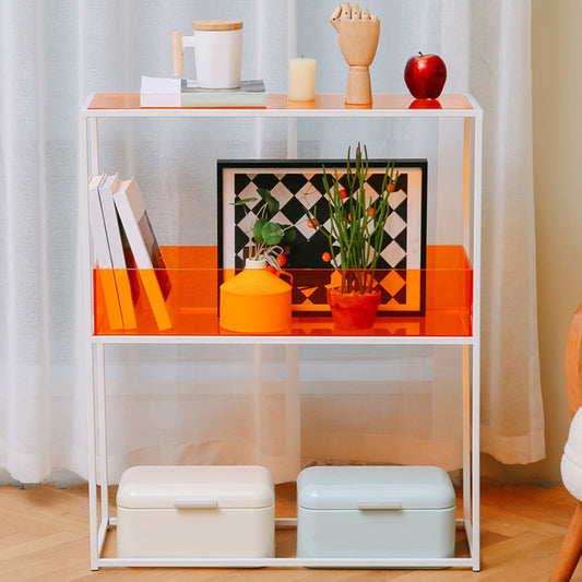 10" Wide Contemporary Shelf Bookcase Acrylic Open Back Bookcase