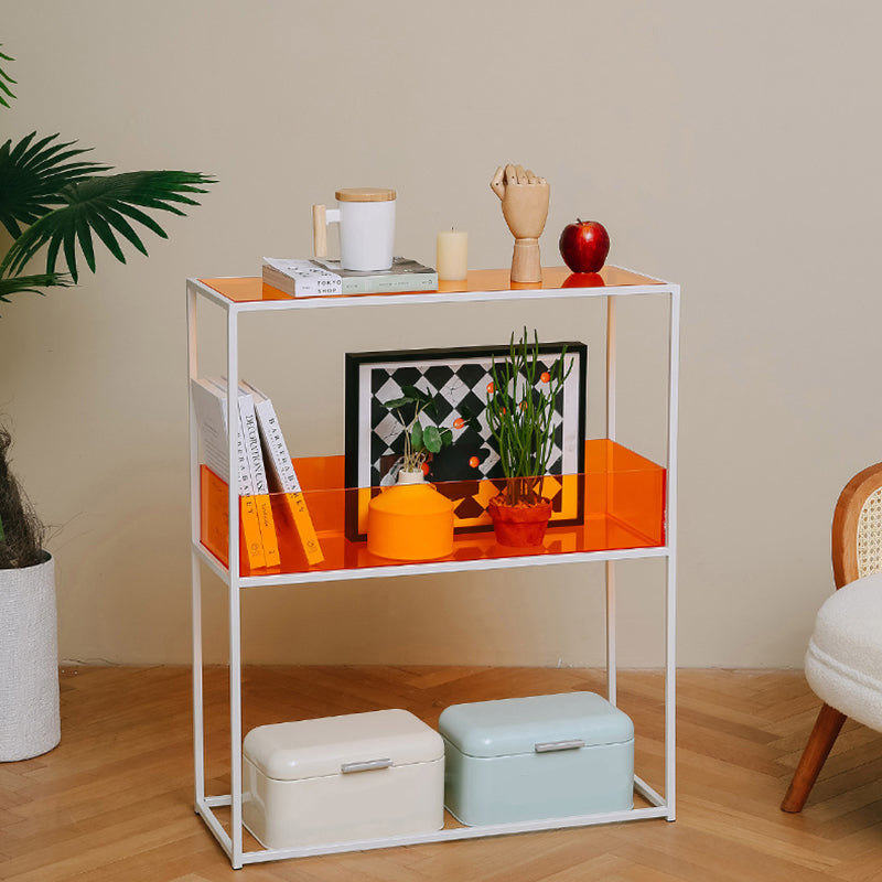 10" Wide Contemporary Shelf Bookcase Acrylic Open Back Bookcase Clearhalo 'Bookcases' 'furn' 'furn_bookcases' 'Furniture' 'Office Furniture' 6130945