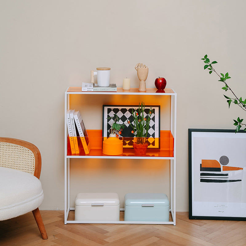 10" Wide Contemporary Shelf Bookcase Acrylic Open Back Bookcase Clearhalo 'Bookcases' 'furn' 'furn_bookcases' 'Furniture' 'Office Furniture' 6130946