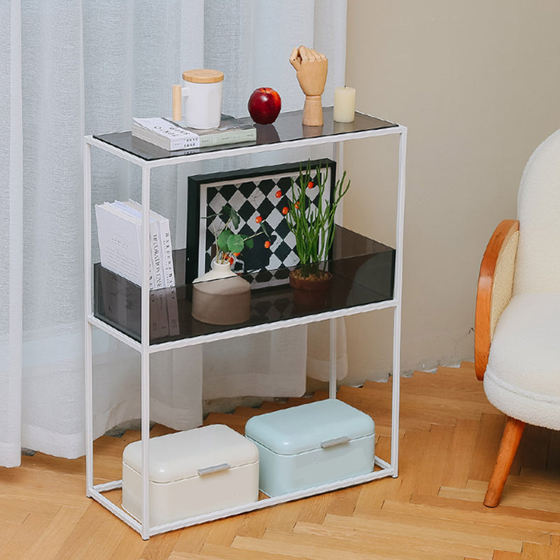 10" Wide Contemporary Shelf Bookcase Acrylic Open Back Bookcase Clearhalo 'Bookcases' 'furn' 'furn_bookcases' 'Furniture' 'Office Furniture' 6130947
